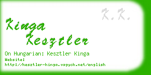 kinga kesztler business card